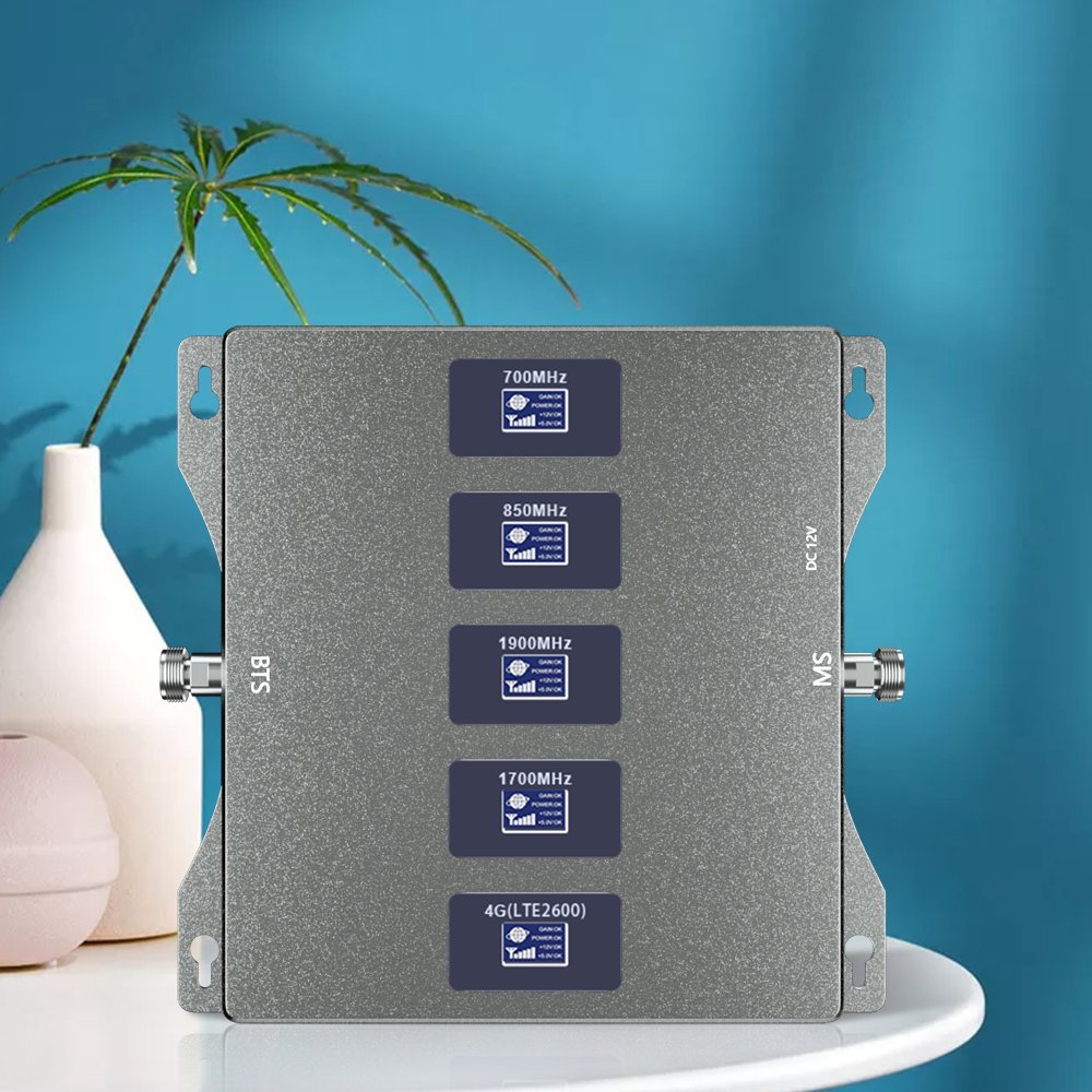 CANADA five bands 700 850 1700 1900 2600 MHz internet signal repeater Band 2 4 5 7 12 25, 66 4g signal amplifier booster